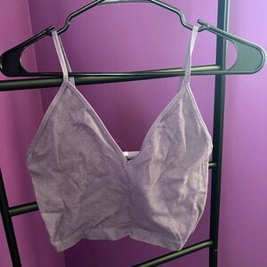 Forever 21 Purple Ribbed Spaghetti Strap Bralette